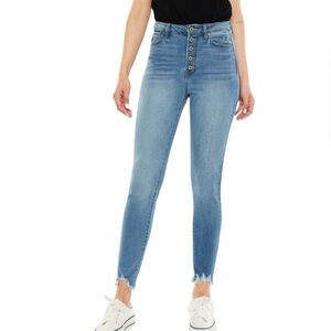 NWT KanCan High-Rise Super Skinny Raw Hem Jeans